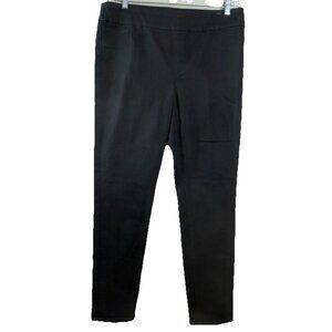 Chico’s Sz 2R US 12 (Actual 35x29) Pull On Jegging Black Stretch Denim Jeans EUC